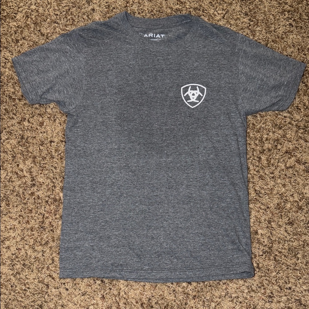Ariat Charcoal Heather Tee with White Logo
